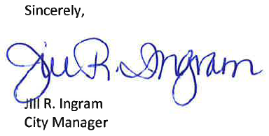 City manager signature
